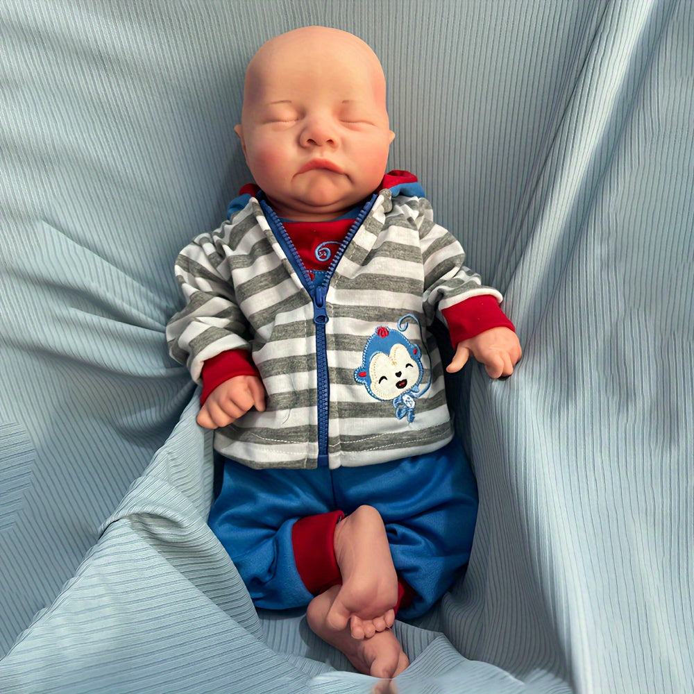 Muñeco reborn niño realista de silicona 45 cm
