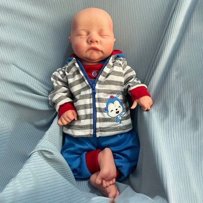 Muñeco reborn niño realista de silicona 45 cm