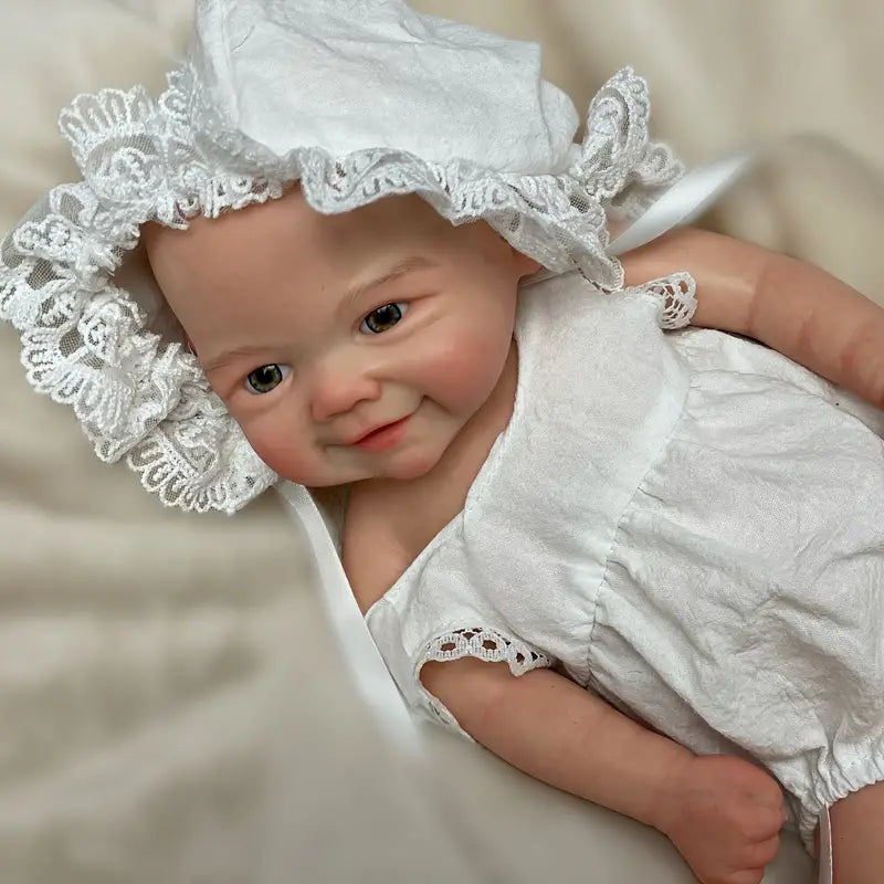 Muñeca reborn niña realista de silicona 33 cm