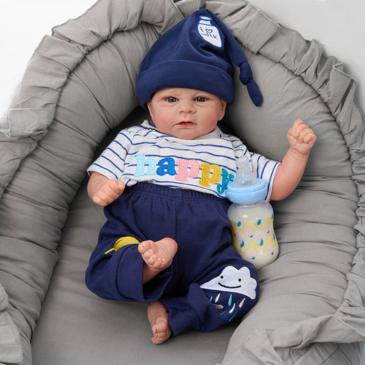 Muñeco reborn niño realista de vinilo 43 cm