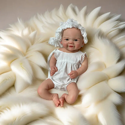 Muñeca reborn niña realista de silicona 33 cm