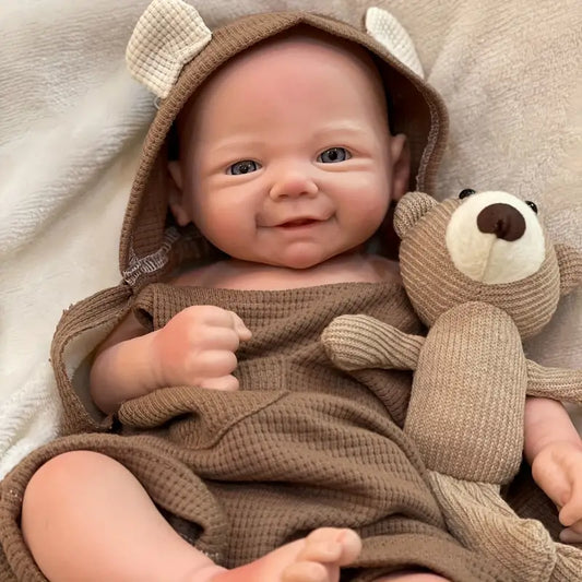 Muñeco reborn niño realista de silicona 43 cm