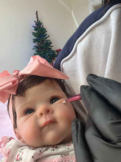 Muñeca reborn niña realista de vinilo 45 cm