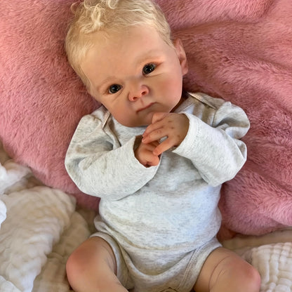 Muñeco reborn niño realista de vinilo 45 cm
