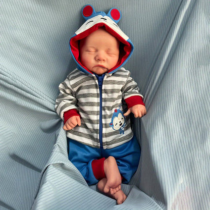 Muñeco reborn niño realista de silicona 45 cm