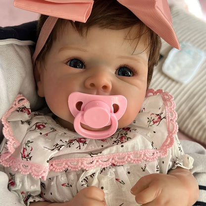 Muñeca reborn niña realista de vinilo 45 cm