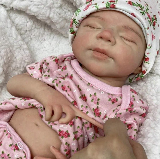 Muñeca reborn niña realista de vinilo 45 cm