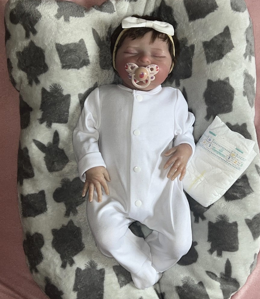 Muñeca reborn niña realista de silicona 50 cm