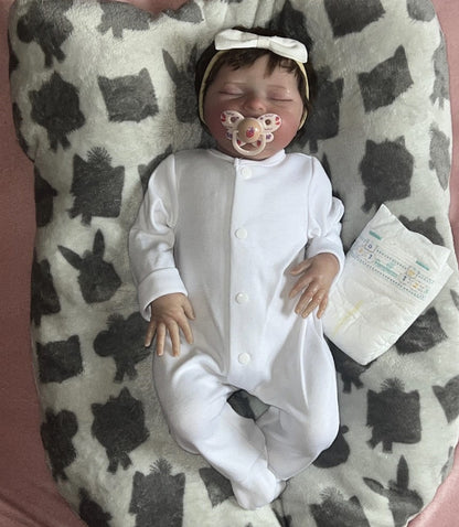 Muñeca reborn niña realista de silicona 50 cm