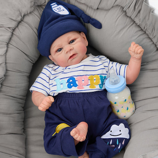 Muñeco reborn niño realista de vinilo 43 cm