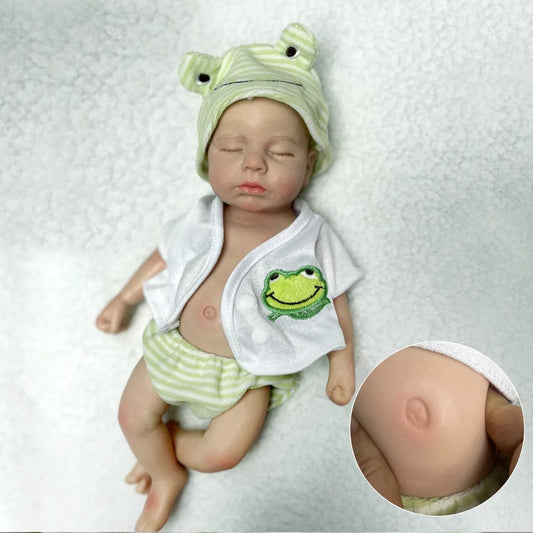 Muñeca reborn niña realista de silicona 33 cm