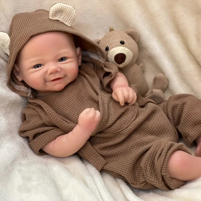Muñeco reborn niño realista de silicona 43 cm