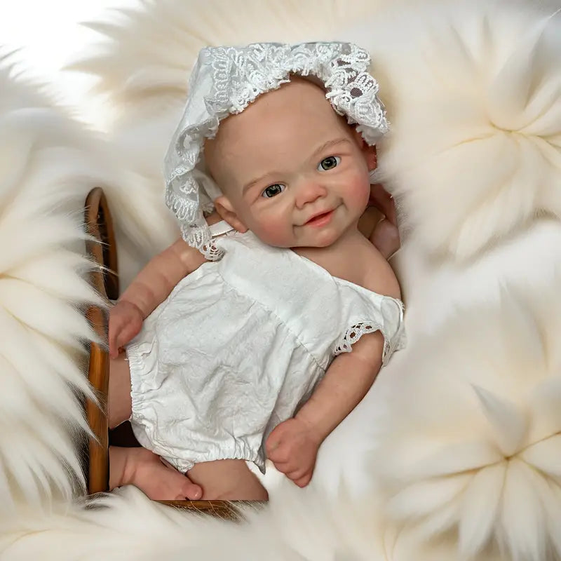 Muñeca reborn niña realista de silicona 33 cm