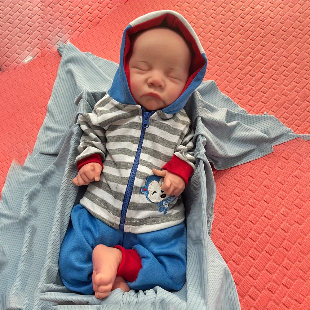 Muñeco reborn niño realista de silicona 45 cm