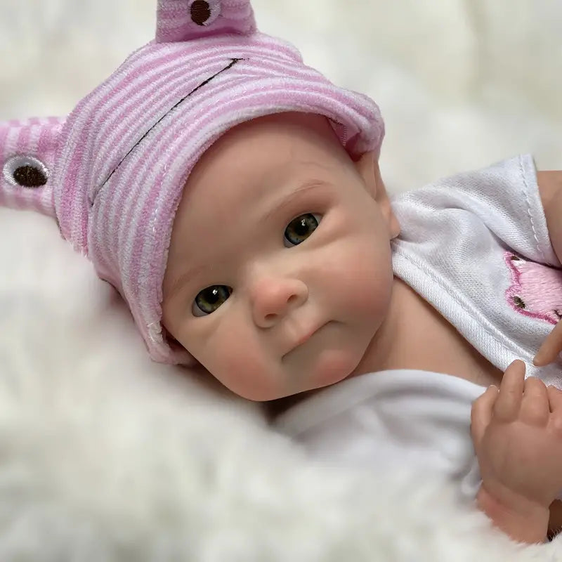 Muñeca reborn niña realista de silicona 33 cm