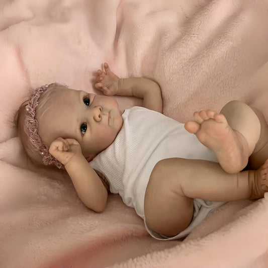 Muñeca reborn niña realista de vinilo 45 cm
