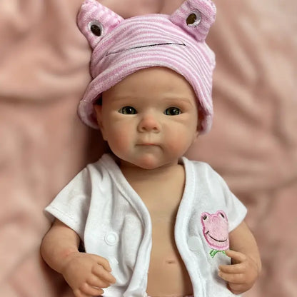 Muñeca reborn niña realista de silicona 33 cm