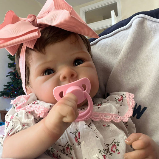 Muñeca reborn niña realista de vinilo 45 cm